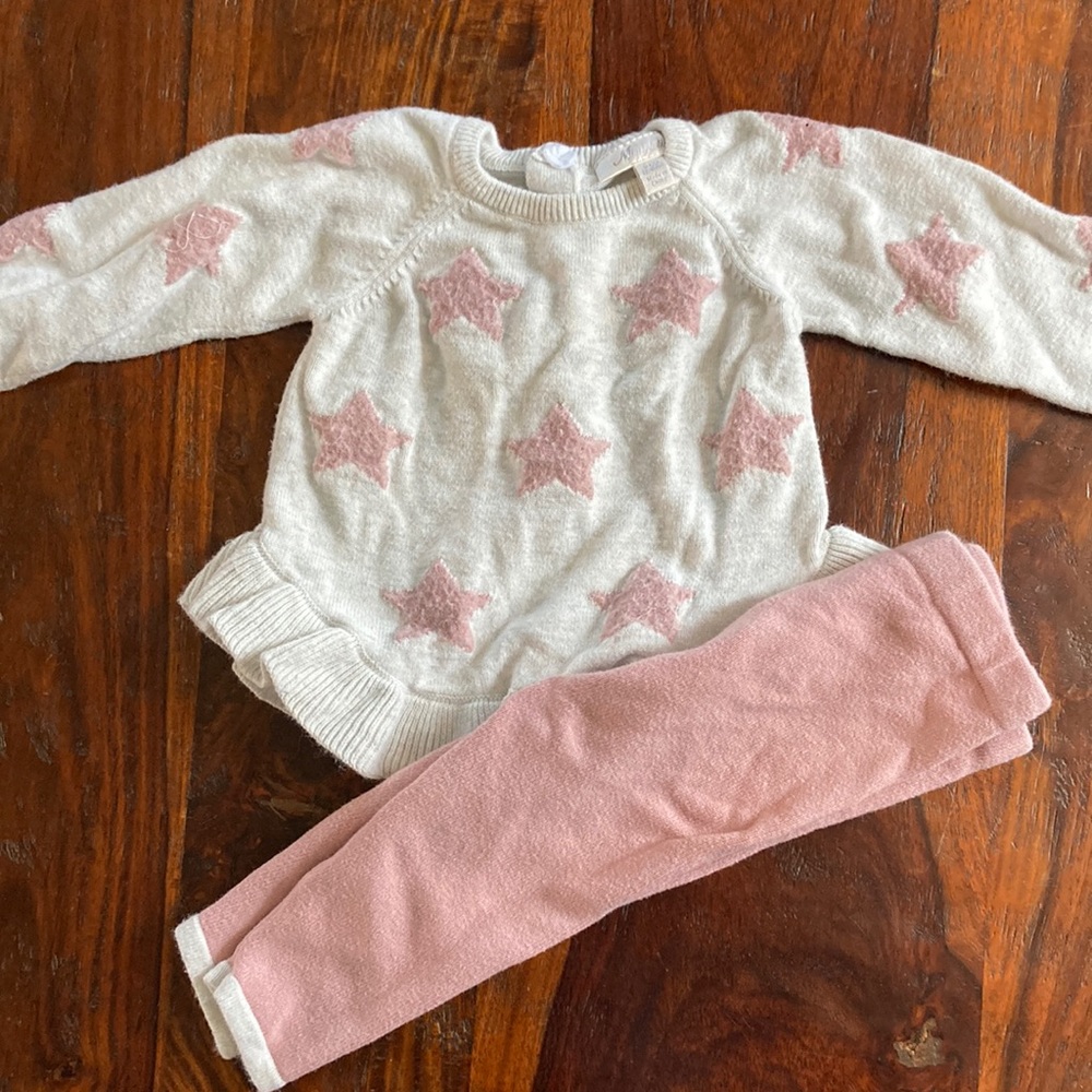 Miniclasic baby girl sweater outfit 3-6 months